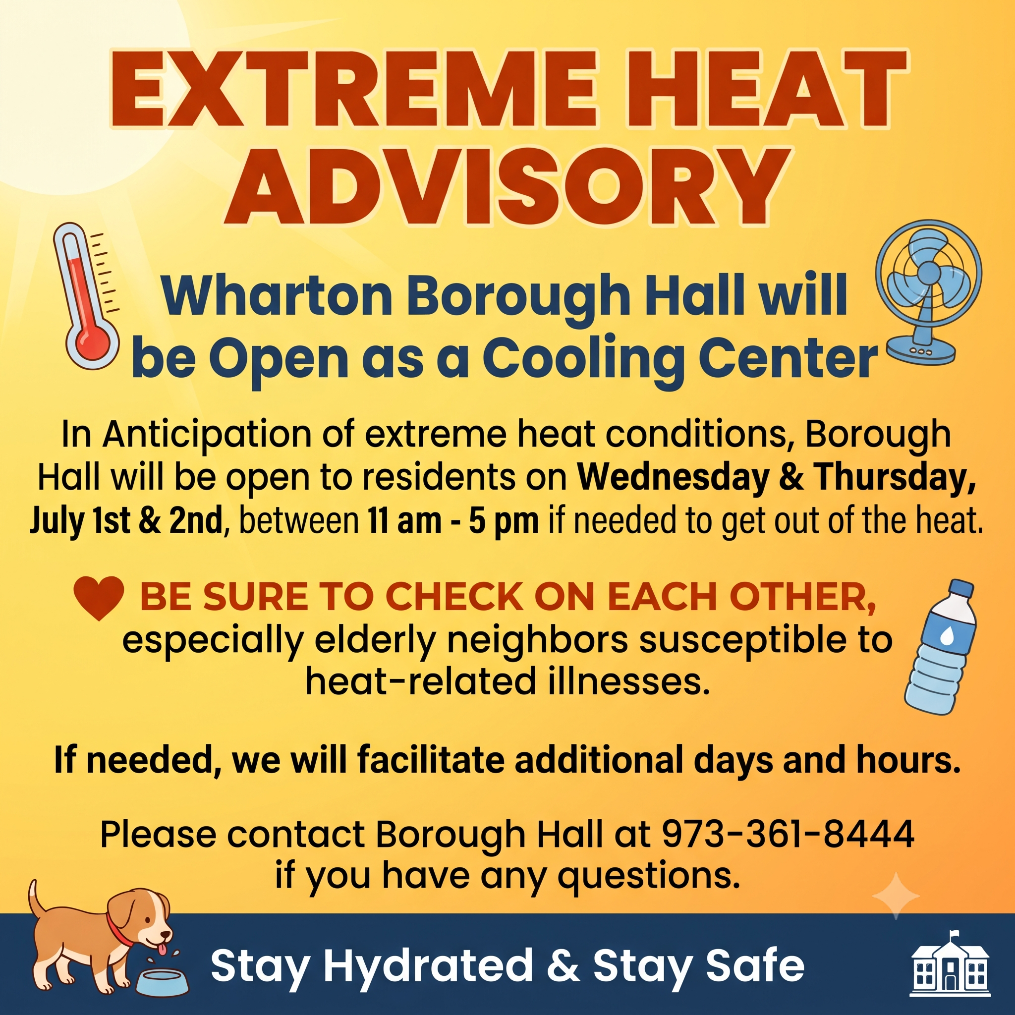 6 30 26 Cooling Center Borough Hall